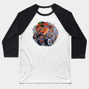 Unleash the Racket: Biker Rider Outlaw Apparel Baseball T-Shirt